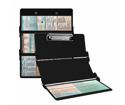 WhiteCoat Clipboard® Trifold - Black Physical Therapy Edition